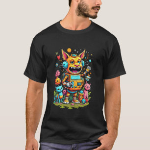 T-shirt Chat Robot Monstre Fantaisie Amusement