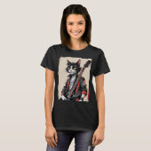 T-shirt Chat Rock and Roll (Devant entier)