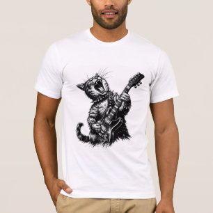 T-shirt Chat Rock n Roll