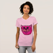 T-shirt Chat rose de moustache (Devant entier)