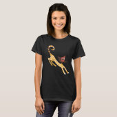 T-shirt Chat rouge drôle (Devant entier)