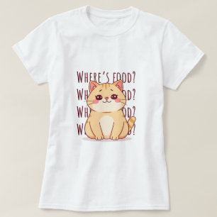 T-shirt Chat roux affamé