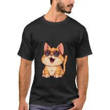 Chat roux cool portant des lunettes de soleil Funn