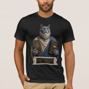 T-shirt Chat Russe Bleu Homère