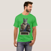 T-shirt Chat Russe Bleu Homère (Devant entier)