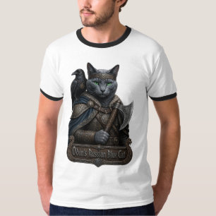 T-shirt Chat Russe Bleu Noble Odin