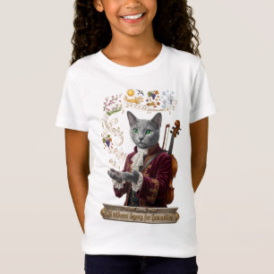 T-Shirt Chat Russe Bleu Vivaldi : Un héritage vibrant