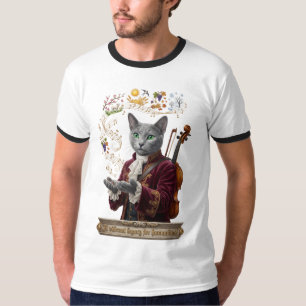 T-shirt Chat Russe Bleu Vivaldi : Un héritage vibrant