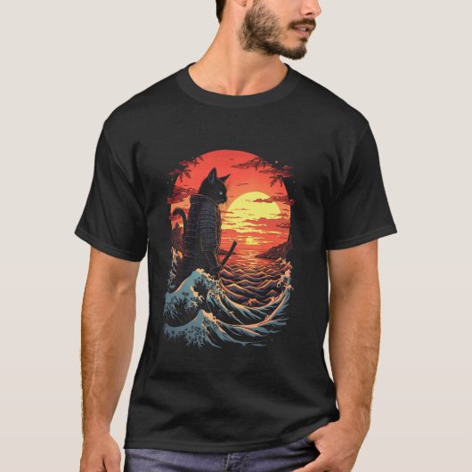 T-shirt Chat Samouraï (Devant)