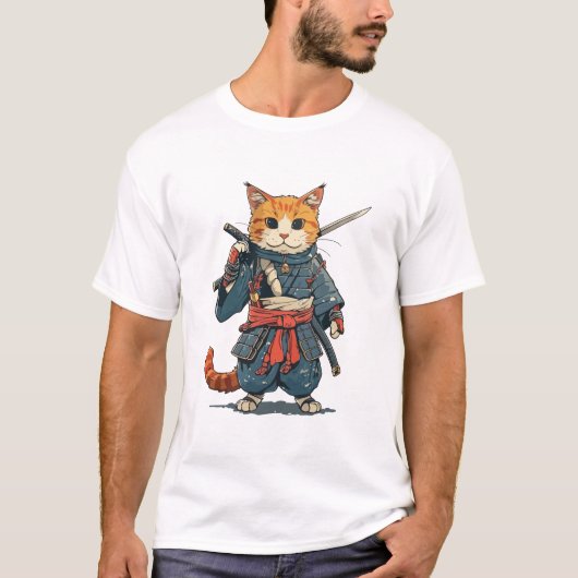 T-shirt Chat samouraï (Devant)