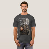 T-shirt Chat Samouraï Bleu Russe (Devant entier)