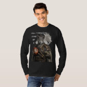 T-shirt Chat Samouraï Bleu Russe (Devant entier)