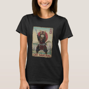 T-shirt Chat Samouraï Culture Japonaise Art