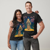 T-shirt Chat Samouraï en Kimono (Unisexe)