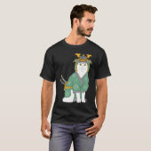 T-shirt chat samouraï mignon (Devant entier)