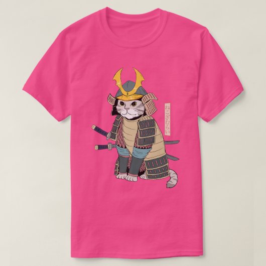 T-shirt Chat Samurai Chat Japonais Chat en Armure Samurai (Design devant)