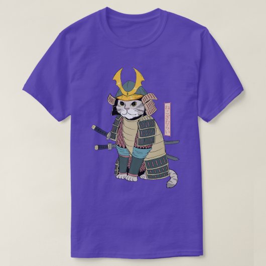 T-shirt Chat Samurai Chat Japonais Chat en Armure Samurai (Design devant)