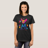 T-shirt Chat sans poils Sphynx Espace (Devant entier)