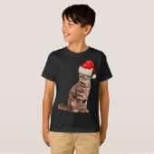 T-shirt Chat Santa Hat Meowy Joyeux Noël En Juillet (Devant entier)