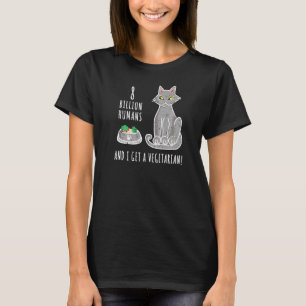 T-shirt Chat Sarcasique Se Moque De Devenir Végétarien Com