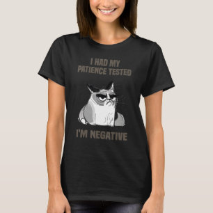 T-shirt chat sarcasme chat J'ai fait tester ma patience Je