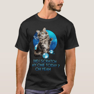 T-shirt Chat sarcastique Ai-je griffé quelqu'un aujourd'hu