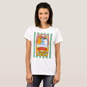 T-shirt Chat Sardine Rétro (Devant entier)