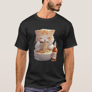 T-shirt chat Sauce Nouilles Japonais