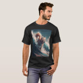 T-shirt Chat sautant des vagues (Devant entier)