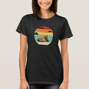 T-shirt Chat sauvage de tigre royal rétro, chat prédateur,