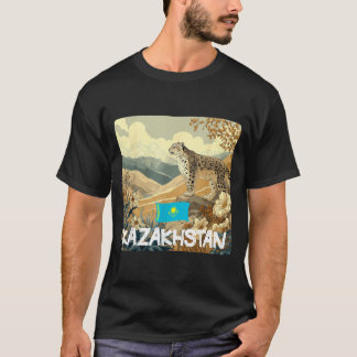 T-shirt Chat sauvage du Kazakhstan dans la nature pour les