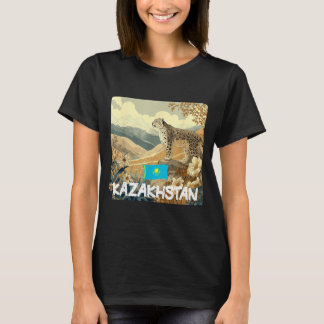 T-shirt chat sauvage du Kazakhstan dans la nature vue pour