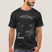 T-shirt Chat sauvage noir (Devant)