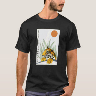 T-shirt Chat Sauvage Sibérien Perdu Dans Ses Pensées Tigre