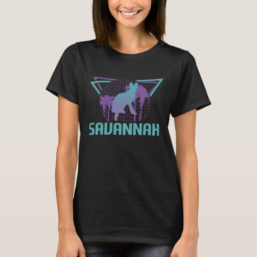 T-shirt Chat Savannah Rétro 1 (Devant)