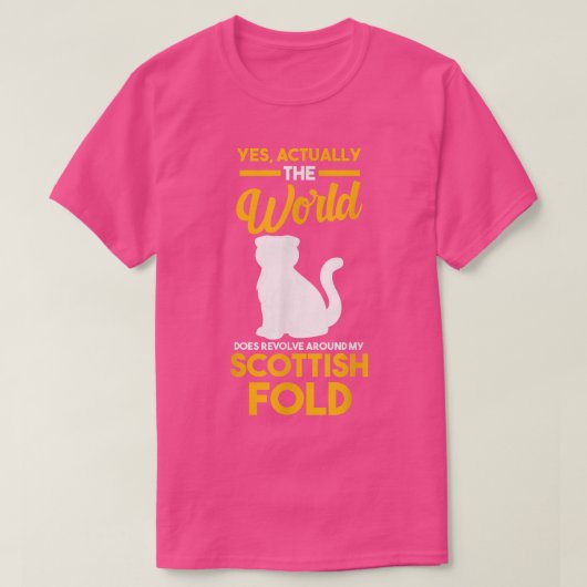 T-shirt Chat Scottish Fold (Design devant)