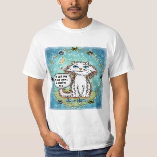 T-shirt Chat Scraggles Bouffées de Chaleur (Devant)