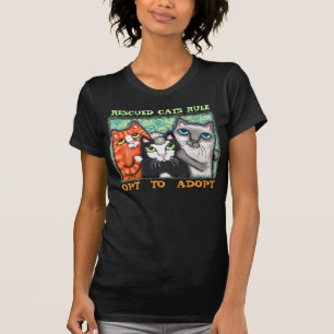 T-shirt Chat secouru/abri