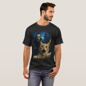 T-shirt Chat selfie avec un vampire drôle de chat (Devant entier)