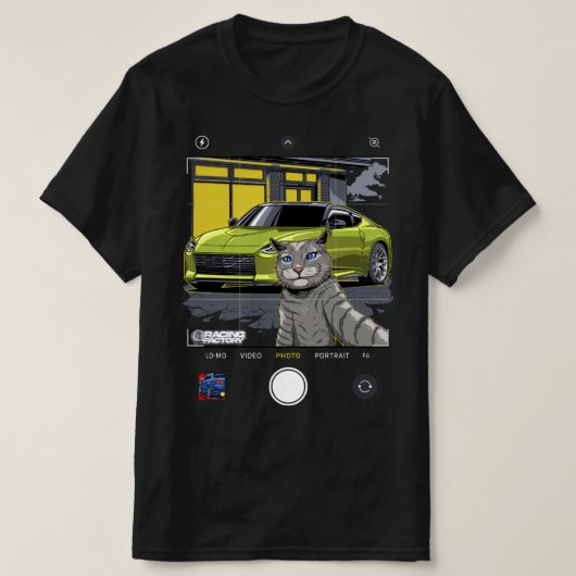 T-shirt Chat Selfie Nissan 400z (Design devant)