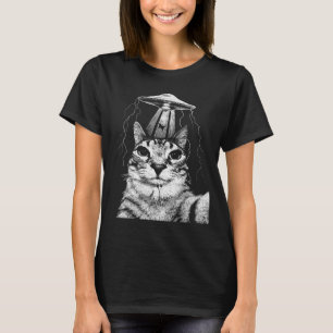 T-shirt Chat selfie ufo vintage drôle chats amateur de mem