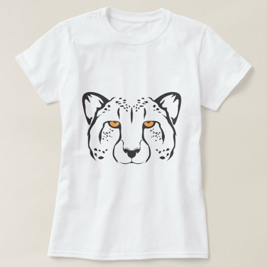 T-shirt Chat sérieux de guépard (Design devant)