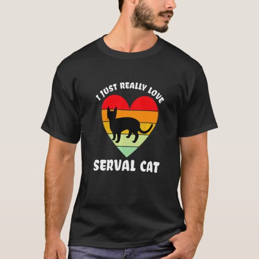T-shirt Chat serval chat adoré (Devant)