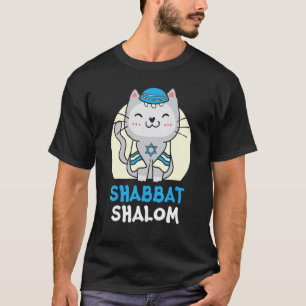 T-shirt Chat Shabbat Shalom Jour saint judaïsme Yom Kipp