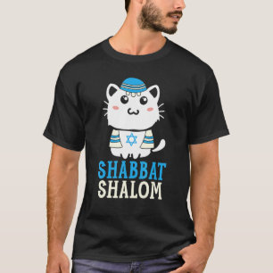 T-shirt Chat Shabbat Shalom Jour saint judaïsme Yom Kipp