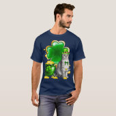 T-shirt Chat Shamrock Jour de la Saint Patrick Chat Cadeau (Devant entier)