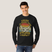 T-shirt Chat Shhh Je Me Cache De Gens Stupides (Devant entier)