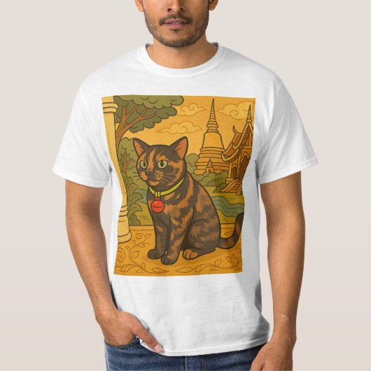 T-shirt Chat-shirt de chats de Siam pour hommes (Devant)