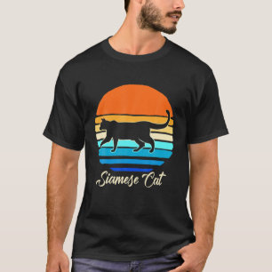 T-shirt Chat Siamese Vintage Sunset