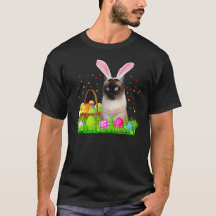 T-shirt Chat siamois de Pâques Lapin siamois